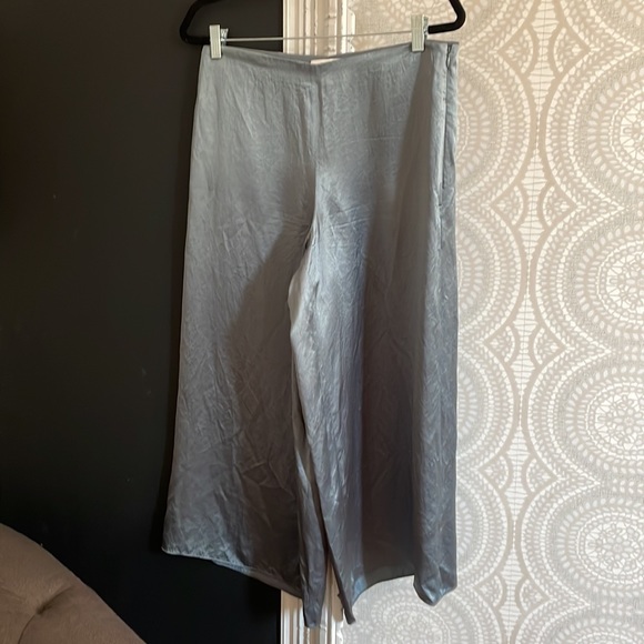 VINCE responsible drapey culotte in azure stone - Picture 5 of 14